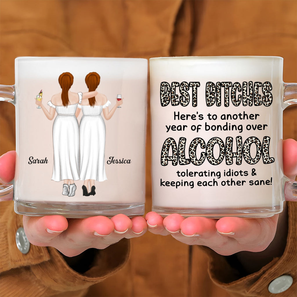 Custom Best Friend, Christmas & Birthday Friendship Keepsake Gift • Alcohol Tolerating - Personalized Glass Mug