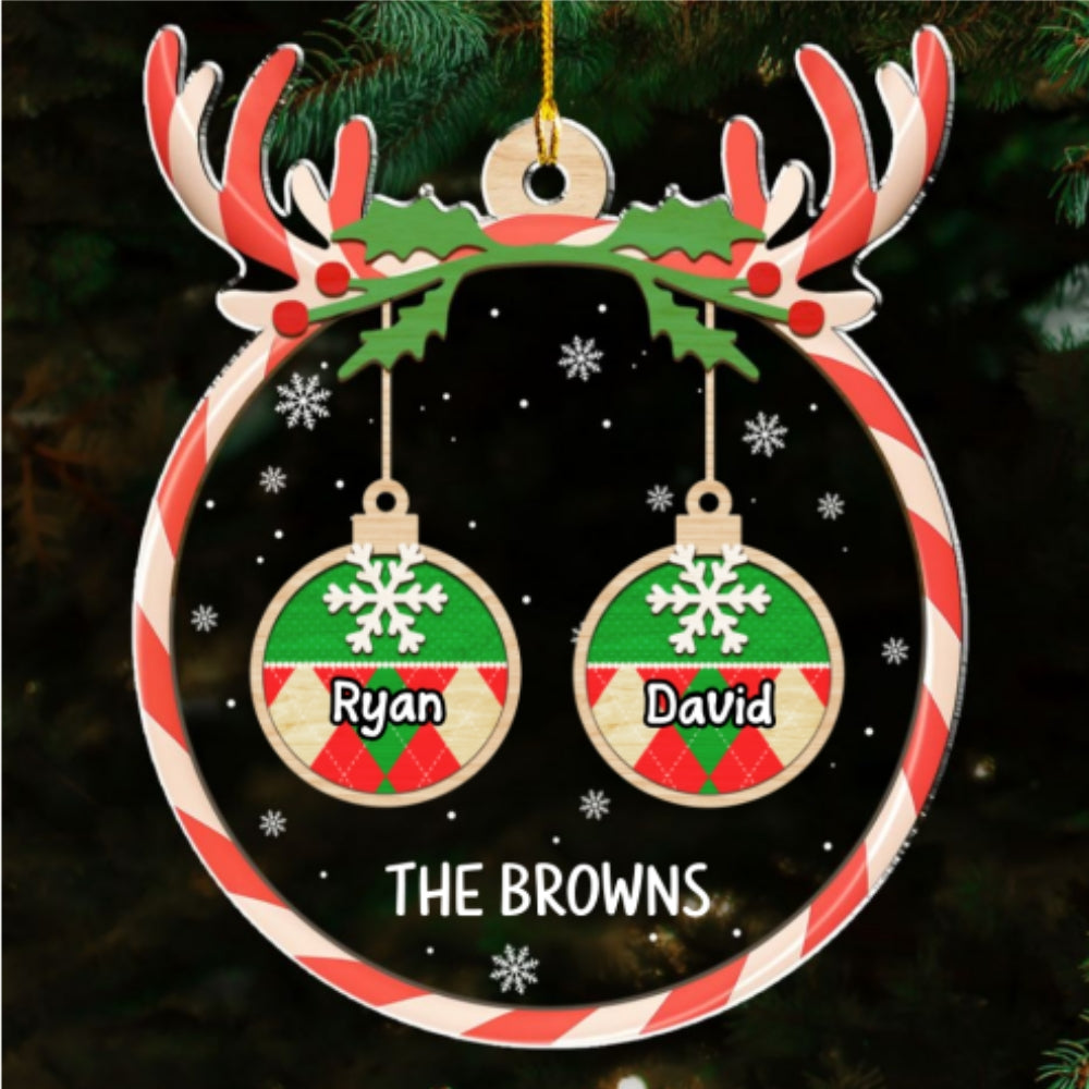 Custom Family Ornament, Christmas Gift for Family Members •  Our Christmas - Personalized Acrylic Ornament