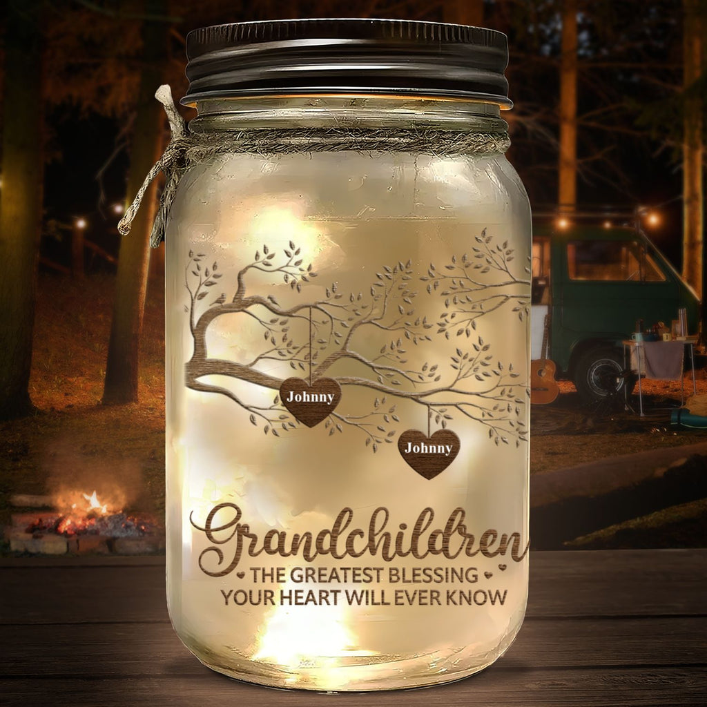 The Greatest Blessing - Personalized Mason Jar Light