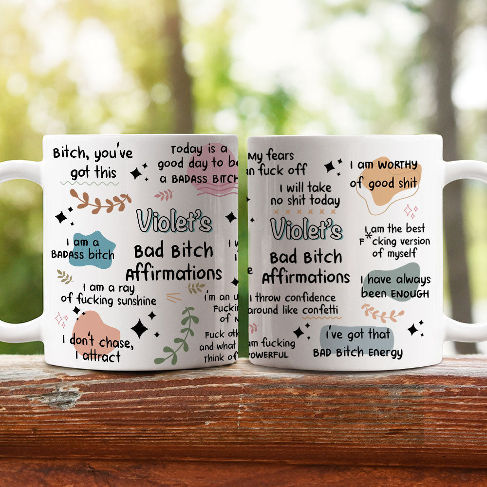 Custom Best Friend, Christmas & Birthday Friendship Keepsake Gift • Funny Affirmations - Personalized Coffee Mug