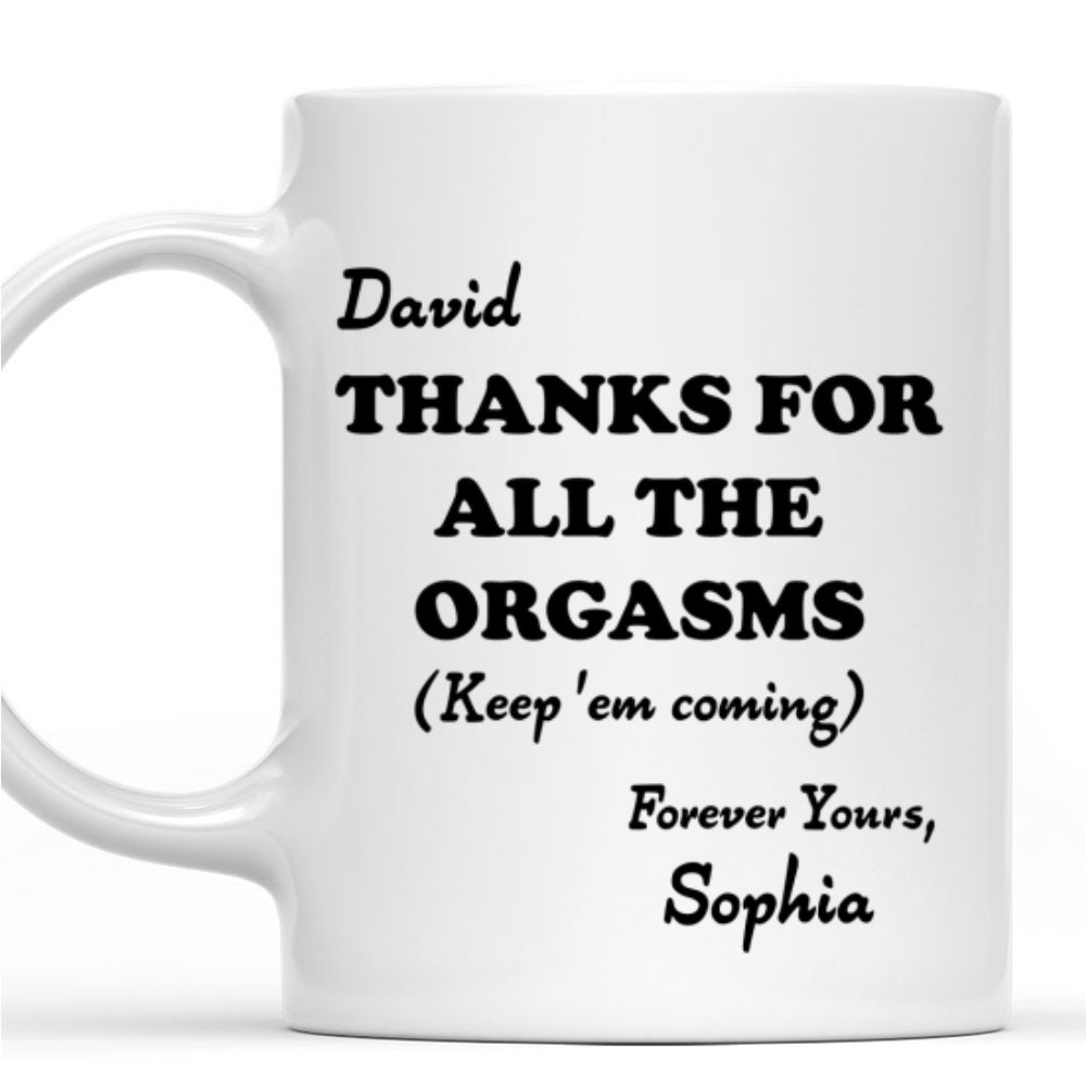 Custom Anniversary Keepsake Gifts For Couple • Thanks For All - Personalized Coffee Mug