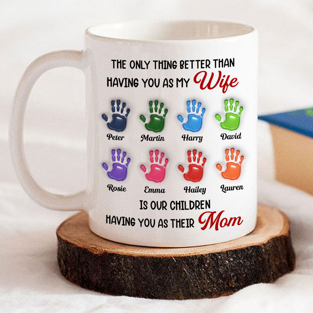 Custom Anniversary Keepsake Gifts For Couple • Having You As My Wife - Personalized Coffee Mug