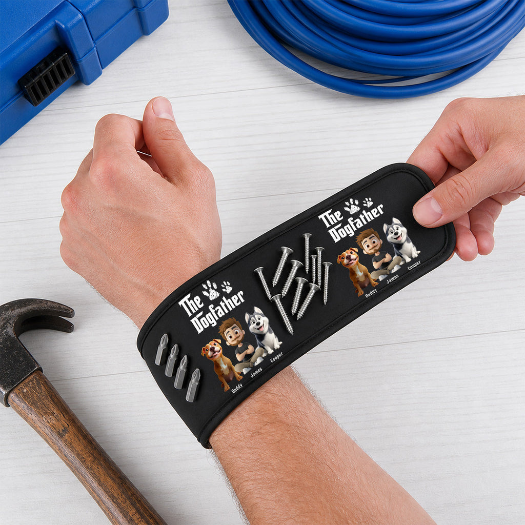 Cool Dog Father - Personalized Magnetic Tool Wristband