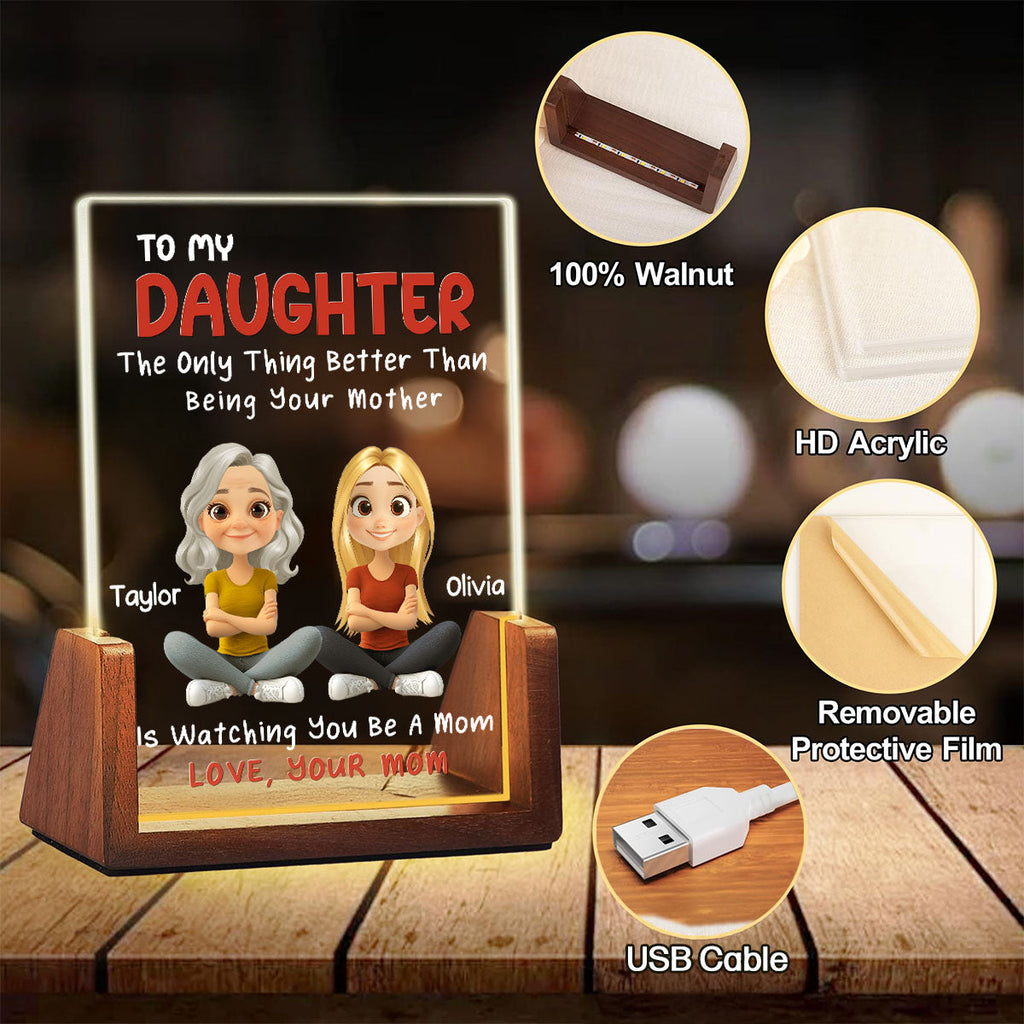 Custom Gifts for Daughter & Mom, Mother's Day Birthday • To My Daughter - Personalized Night Light