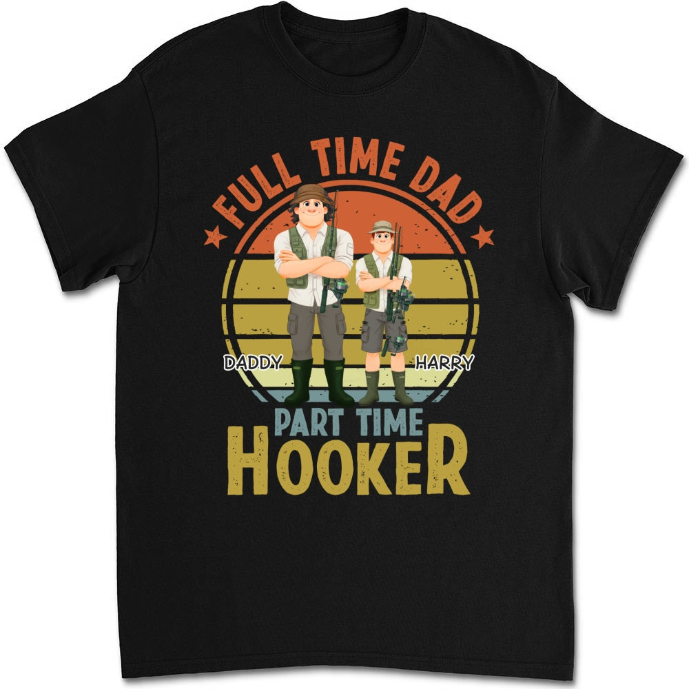 Custom Father's Day, Special Gift for Dad & Grandpa • Dad Catches Bigger Stories - Personalized Shirt