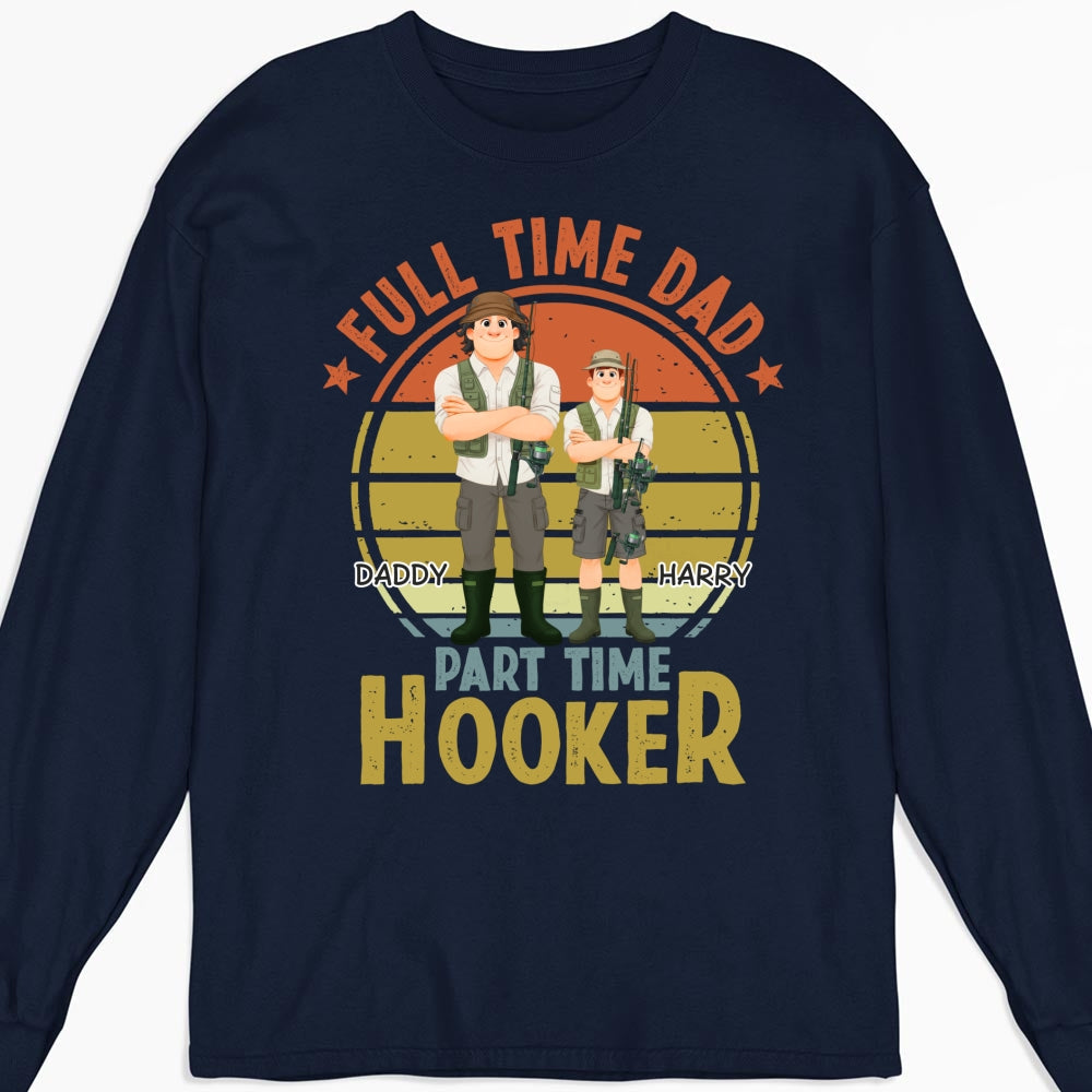 Custom Father's Day, Special Gift for Dad & Grandpa • Dad Catches Bigger Stories - Personalized Shirt