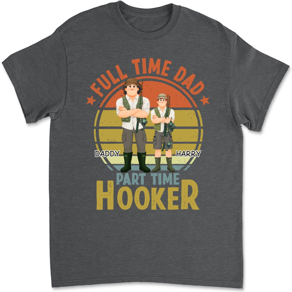 Custom Father's Day, Special Gift for Dad & Grandpa • Dad Catches Bigger Stories - Personalized Shirt