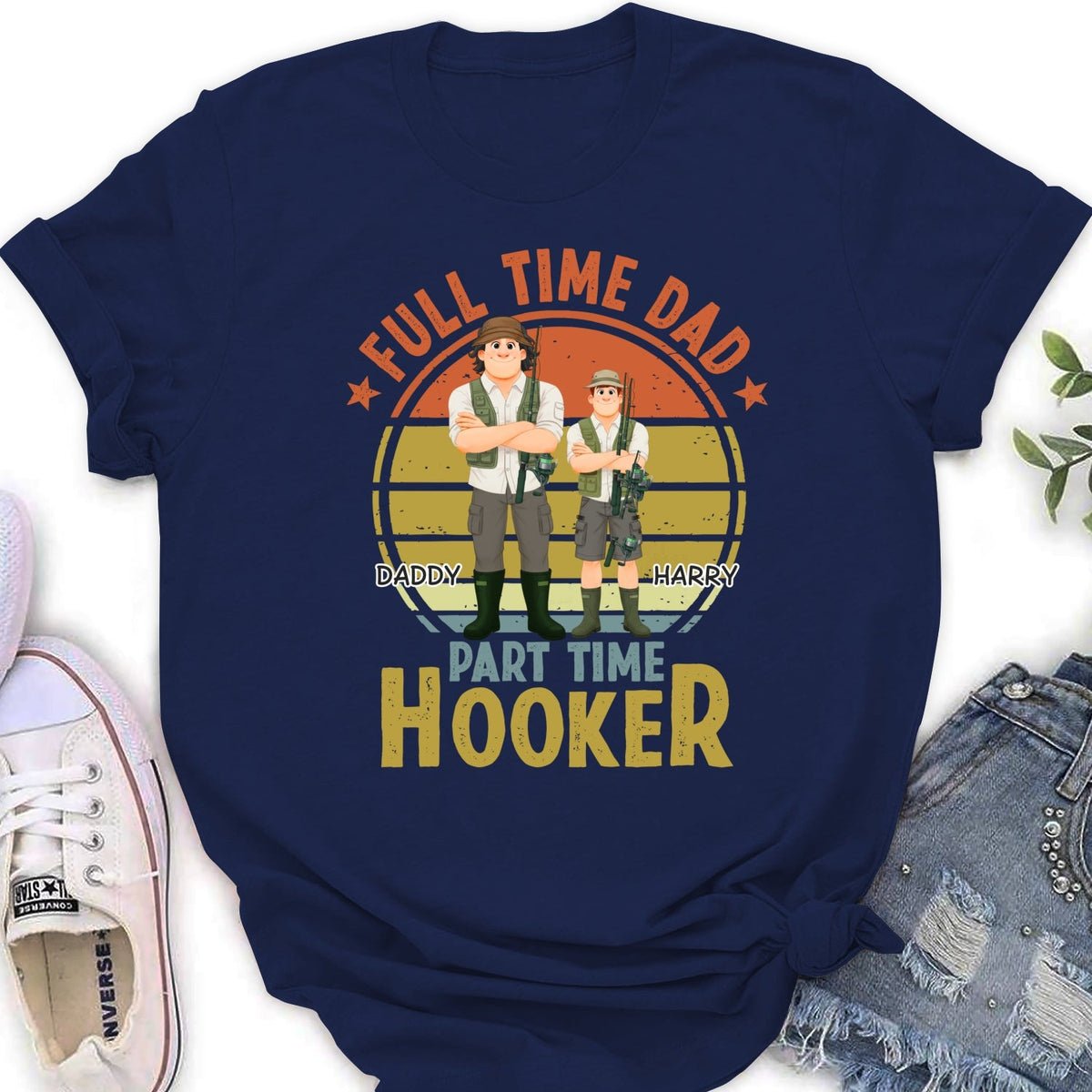 Custom Father's Day, Special Gift for Dad & Grandpa • Dad Catches Bigger Stories - Personalized Shirt