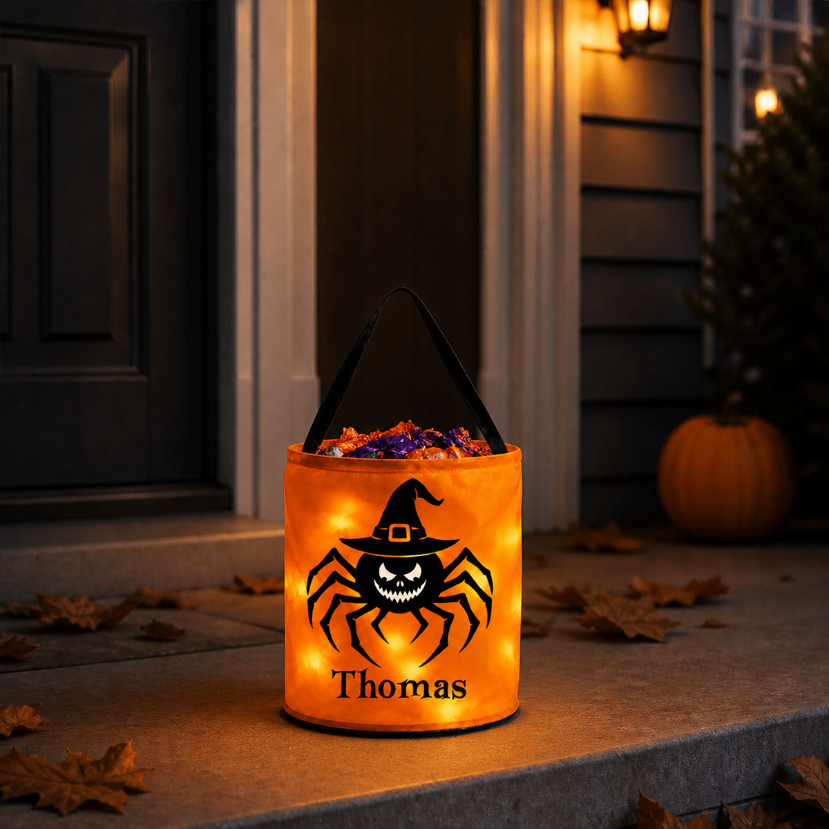 Halloween Mascot - Personalized Light Up Basket
