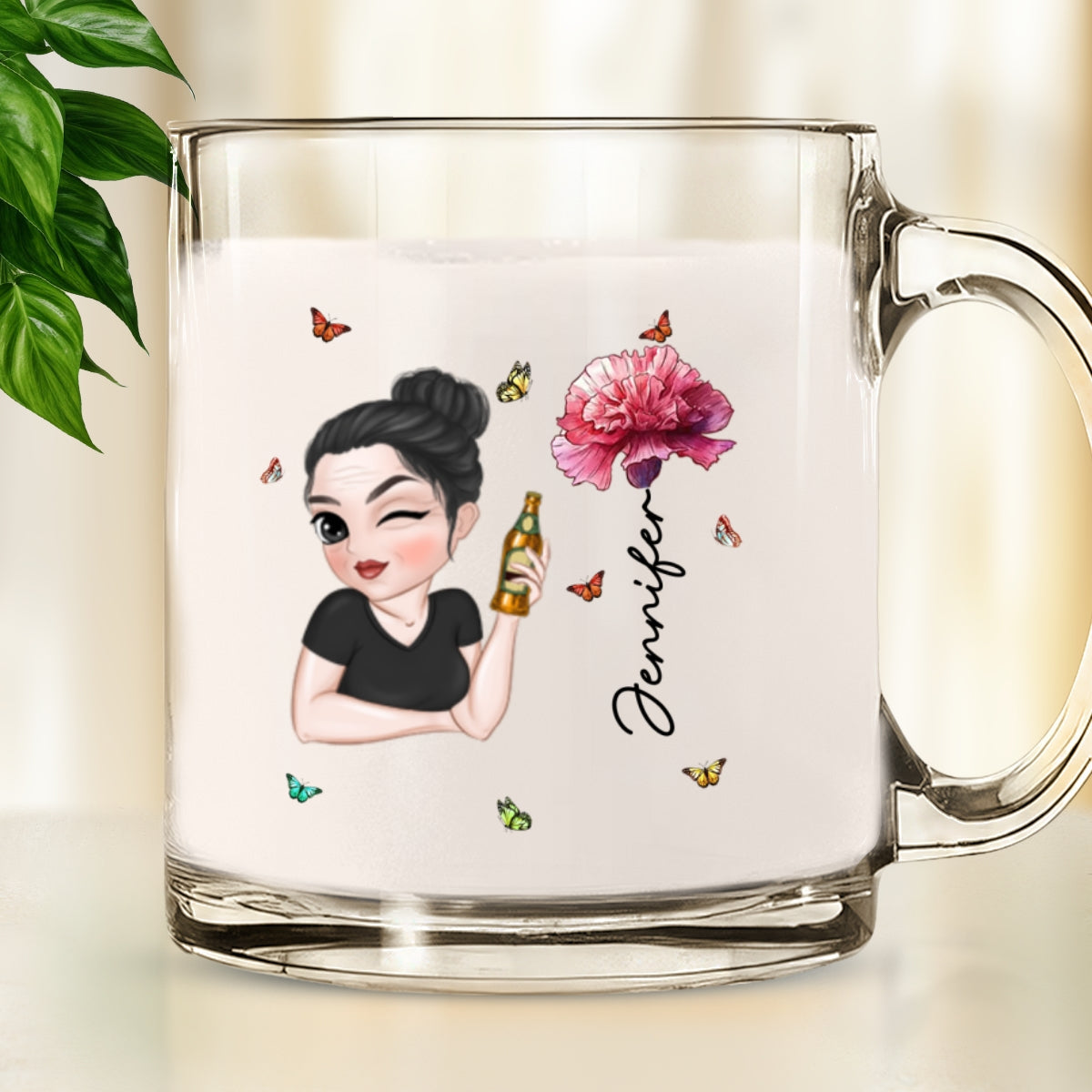 Custom Best Friend, Christmas & Birthday Friendship Keepsake Gift • Beautiful Friend - Personalized Glass Mug