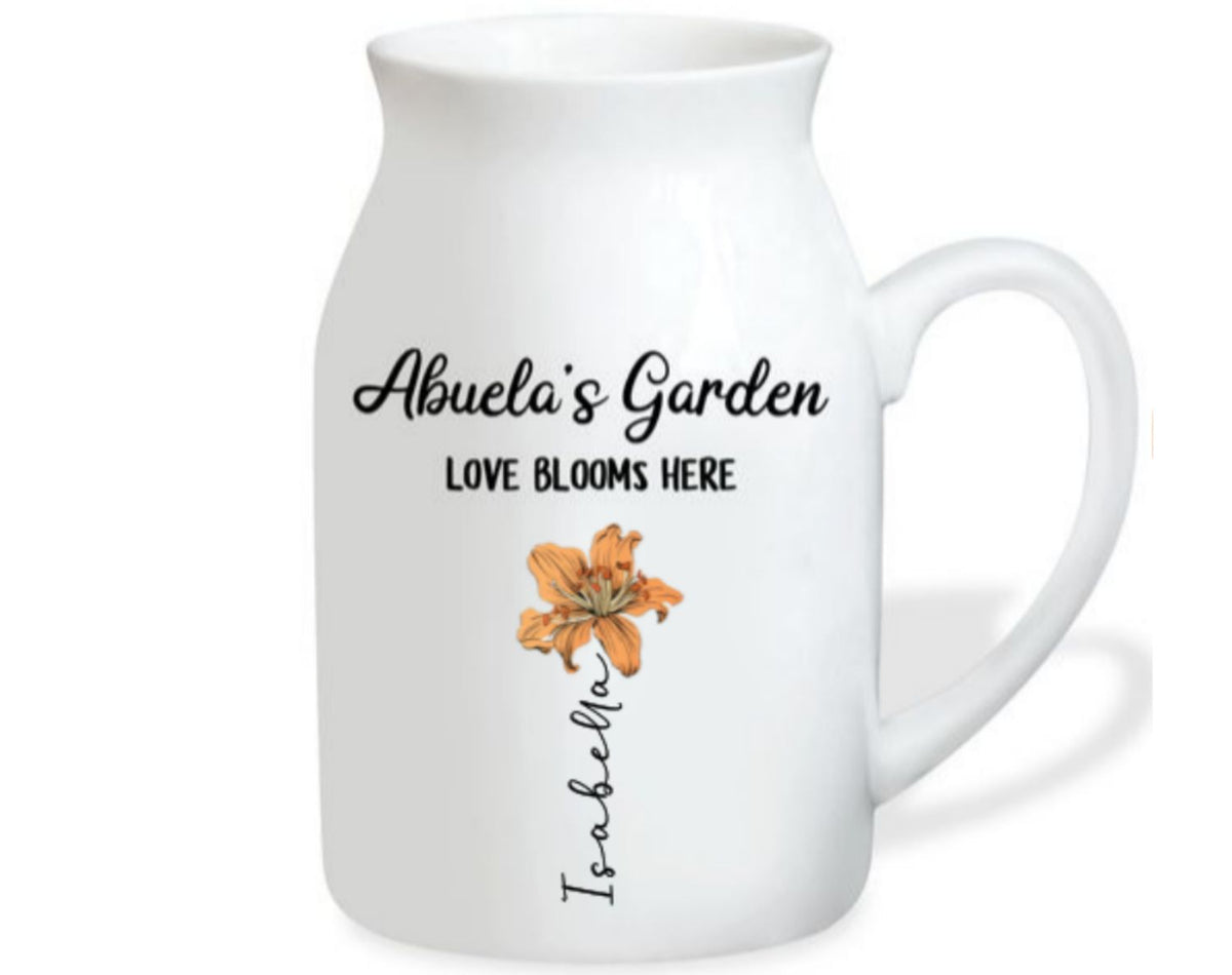 Love Bloom Here - Personalized Flower Vase