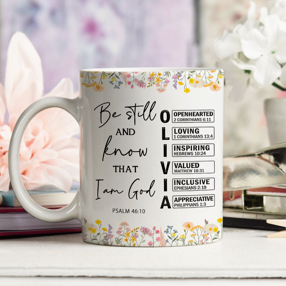 Custom Christmas & Birthday Gift for Daughter • Be Still - Personalized Coffee Mug