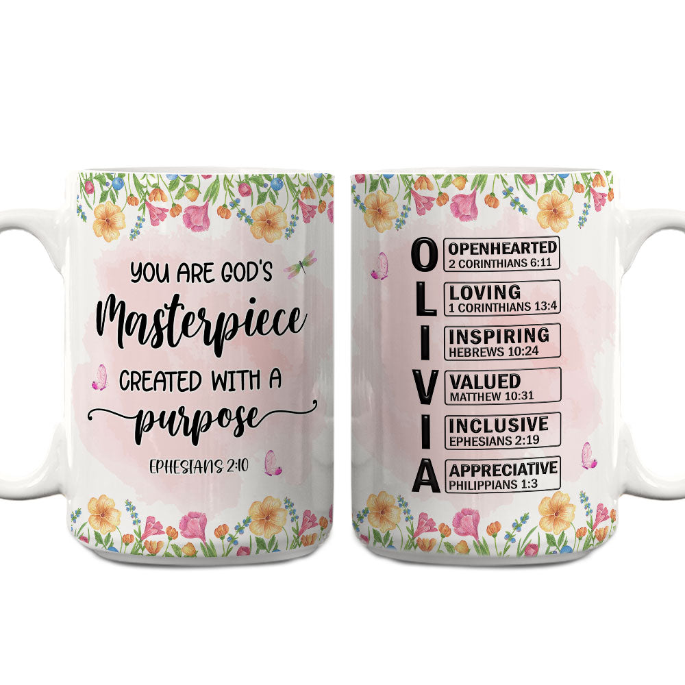 Custom Christmas & Birthday Gift for Daughter • You Are Masterpiece - Personalized Coffee Mug