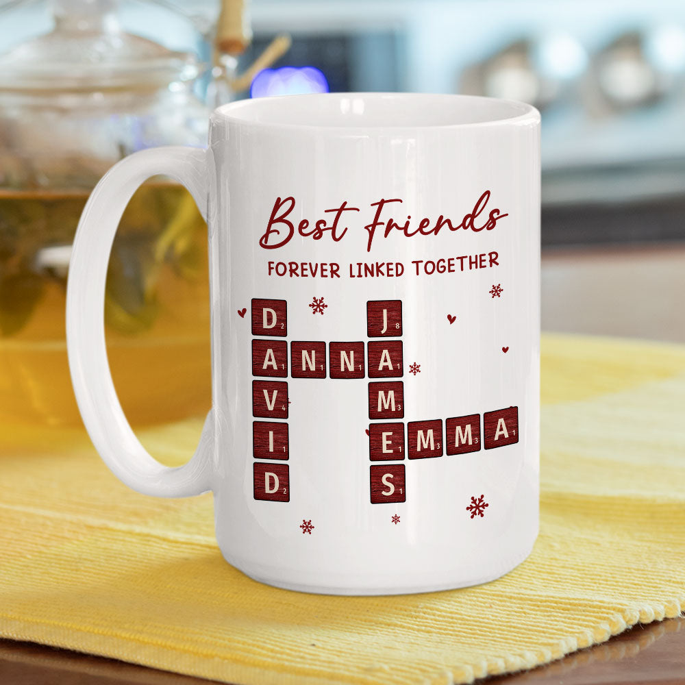 Custom Best Friend, Christmas & Birthday Friendship Keepsake Gift • Bound By Memories And Laughter - Personalized Coffee Mug