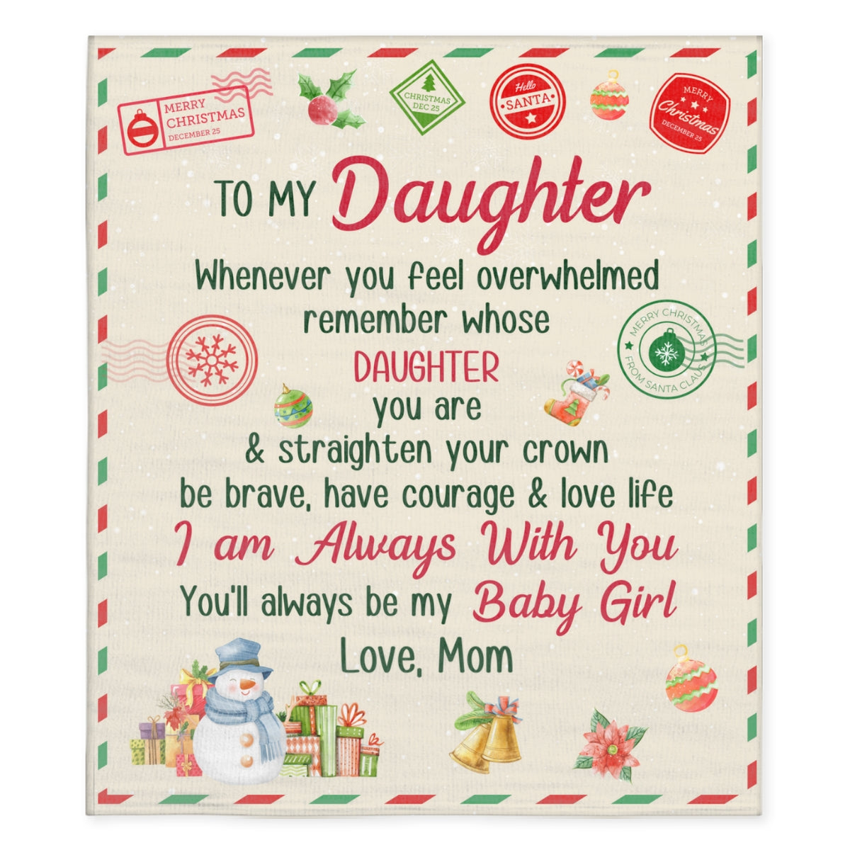 Letter From Mom - Personalized Fleece Blanket