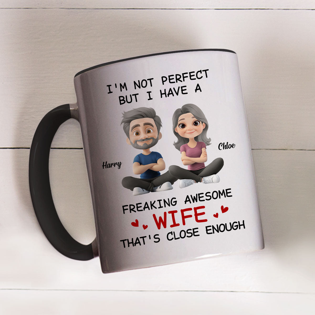 Custom Anniversary Keepsake Gifts For Couple • Endless Love - Personalized Accent Mug
