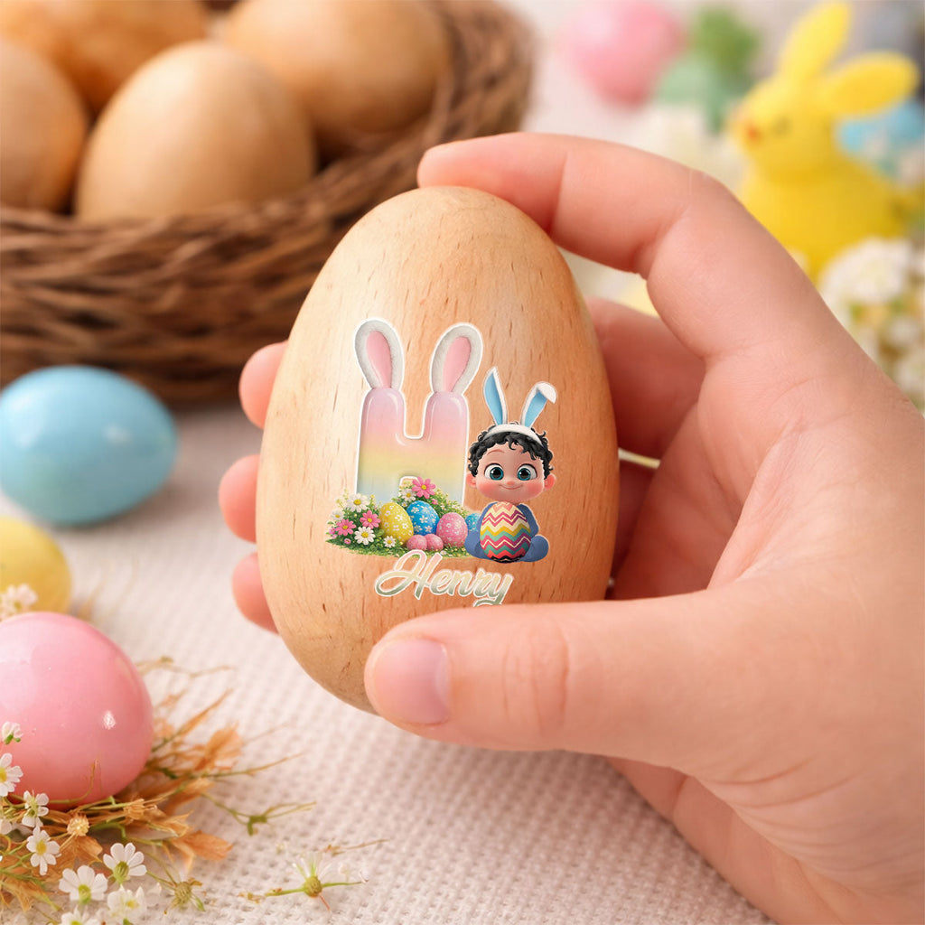 Easter Bunny - Personalized Wooden Egg Shaker