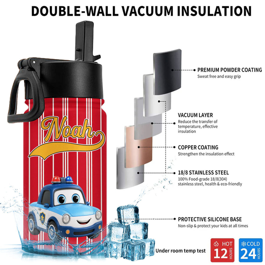 Vehicle World - Personalized Kids Water Bottle