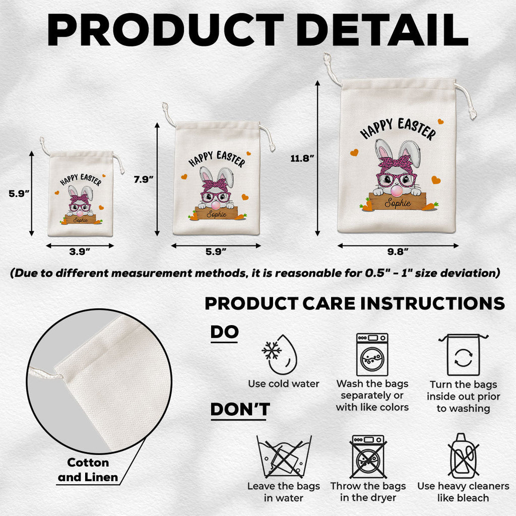 Happy Easter Cute Bunny - Personalized Favor Bag