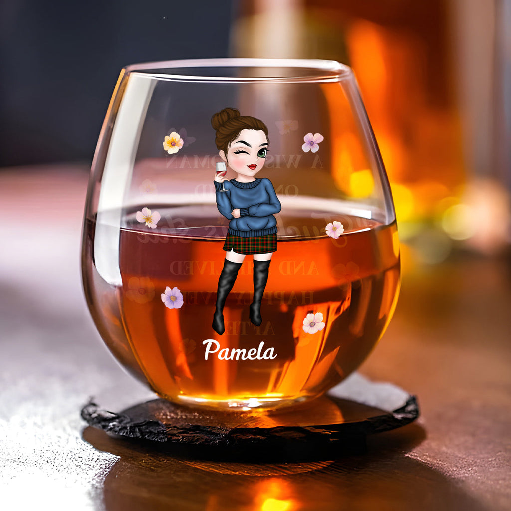 A Wise Woman Once Said - Personalized Wine Glass