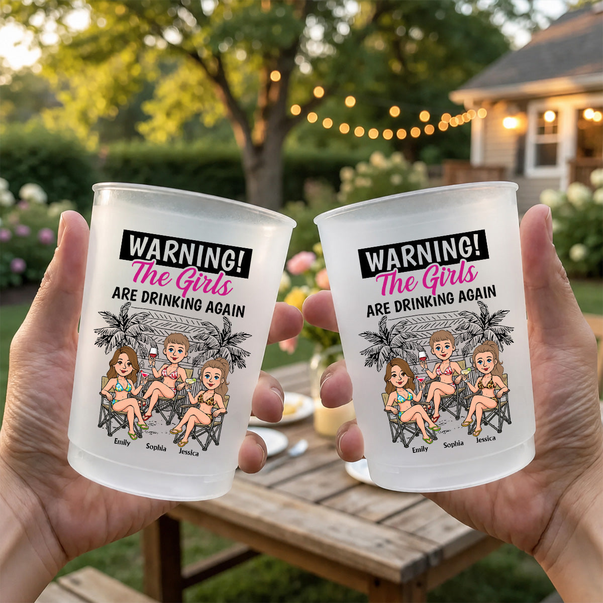 One More Round Please - Personalized Frosted Cup