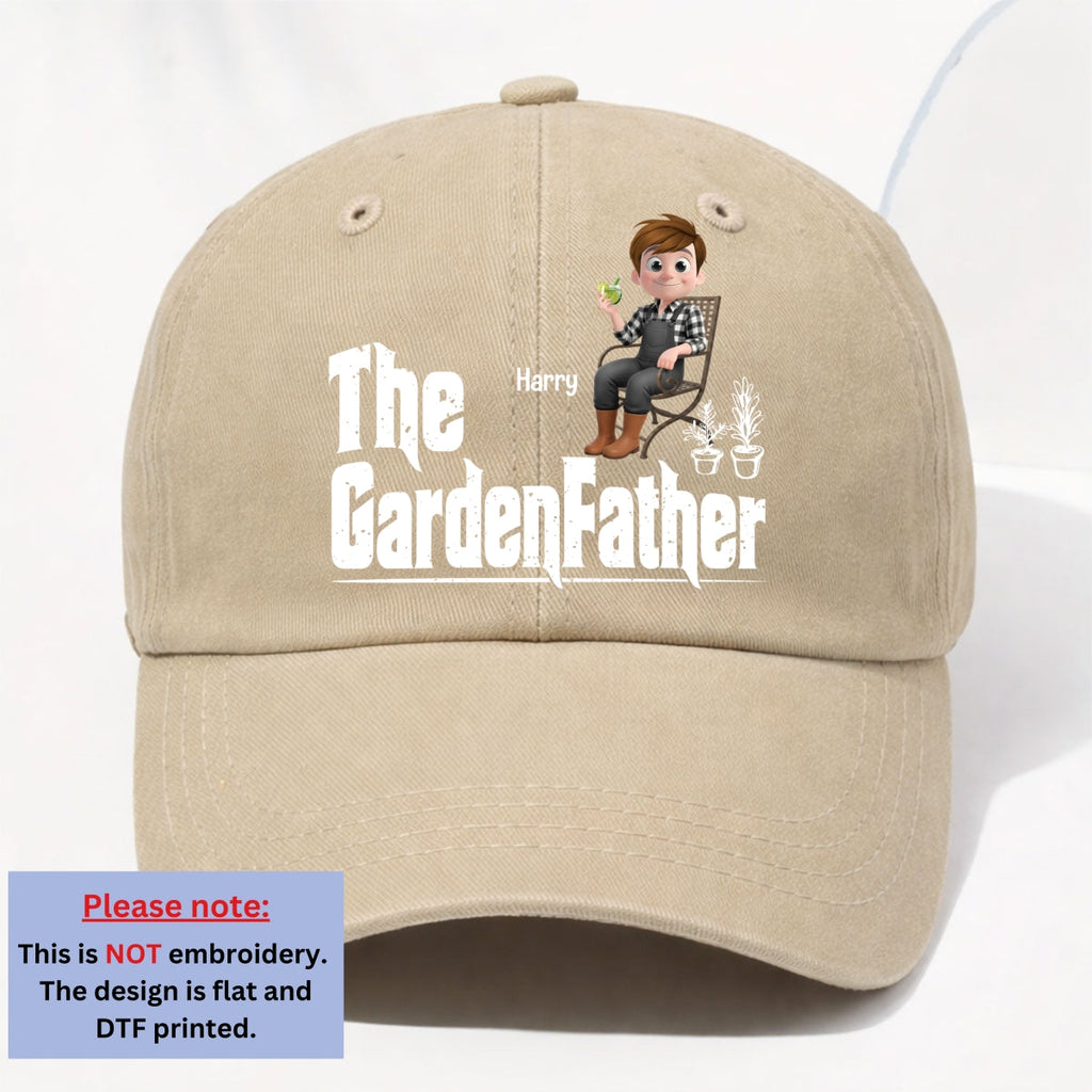 Custom Christmas Headwear Birthday Gifts for Dad • Boss Of The Blooms - Personalized Vintage Washed Denim Cap