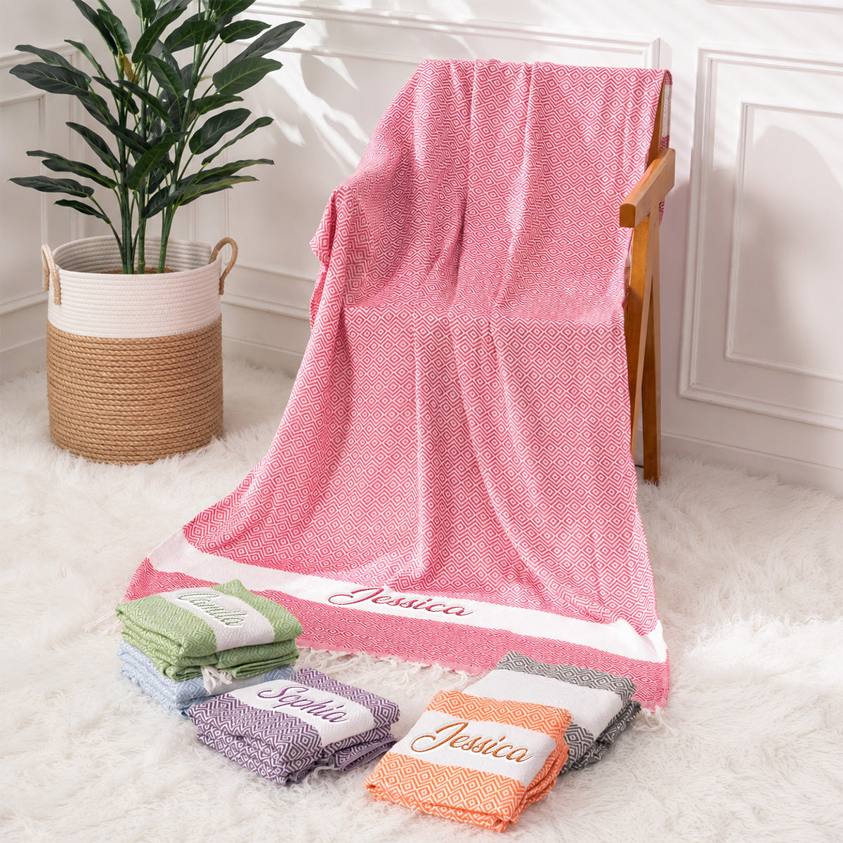A Girl Trip - Personalized Monogrammed Beach Towel
