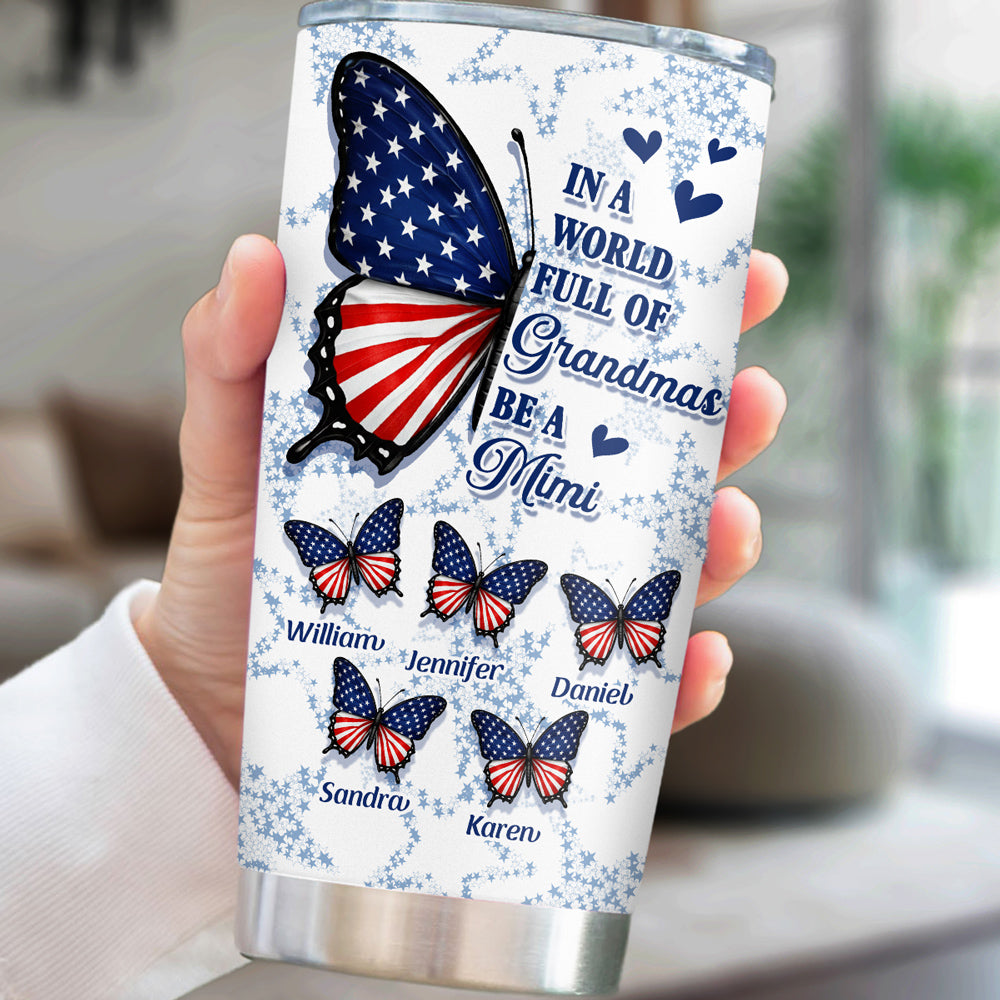 Custom Christmas Birthday Gifts For Grandma • Full Of Grandmas - Personalized Tumbler