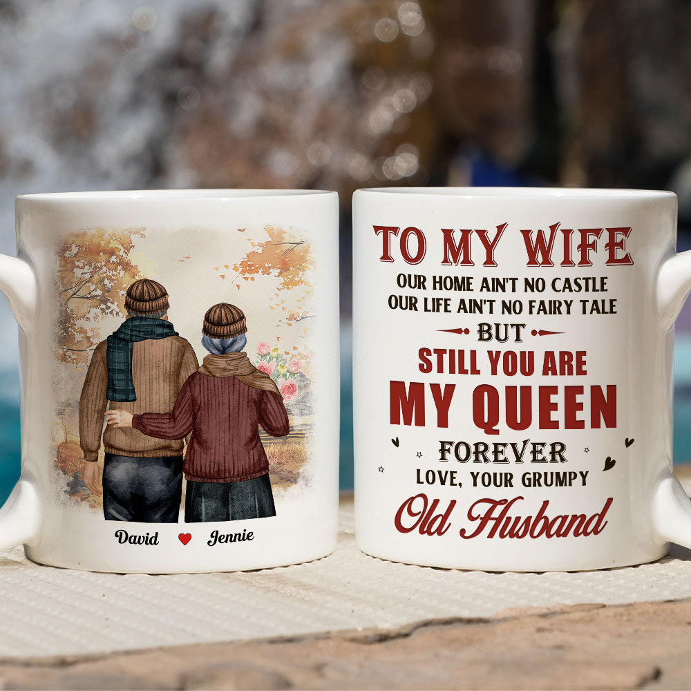 Custom Anniversary Keepsake Gifts For Couple • My Queen Forever - Personalized Coffee Mug