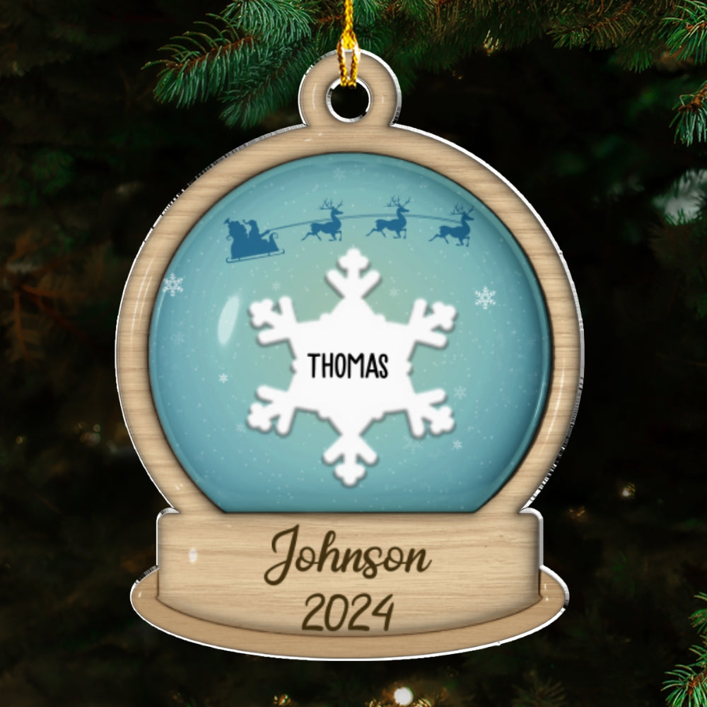 Custom Family Ornament, Christmas Gift for Family Members •  The Family 2024 - Personalized 3D Inflated Effect Acrylic Ornament