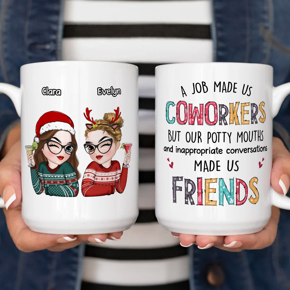 Custom Best Friend, Christmas & Birthday Friendship Keepsake Gift • What Made Us Friends - Personalized Coffee Mug