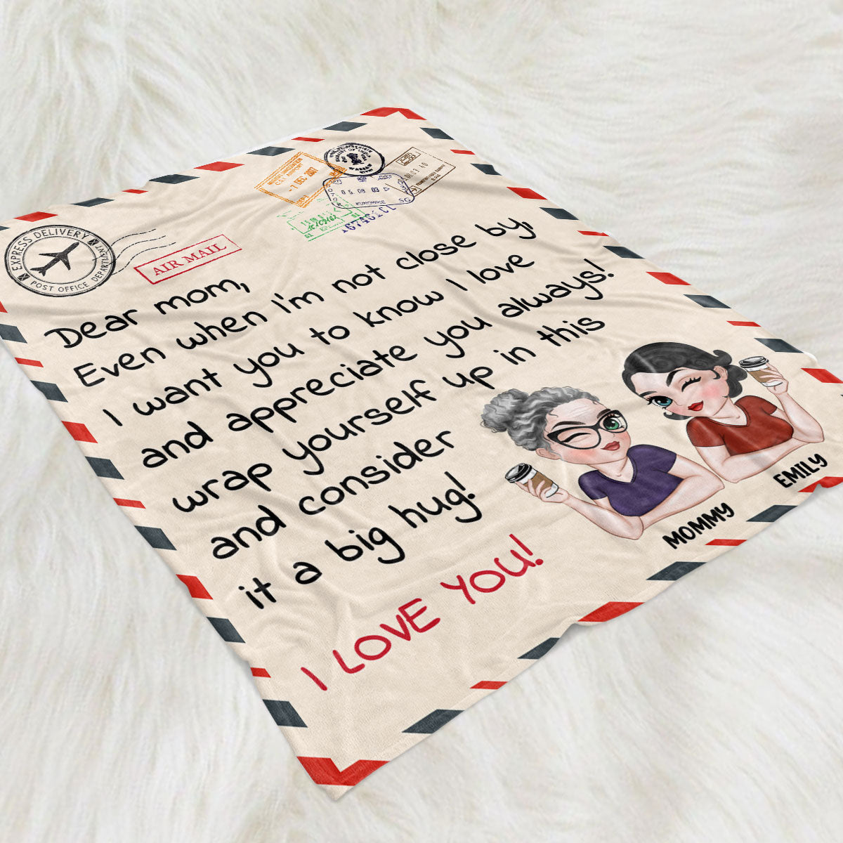 Love Mom So Much - Personalized Fleece Blanket