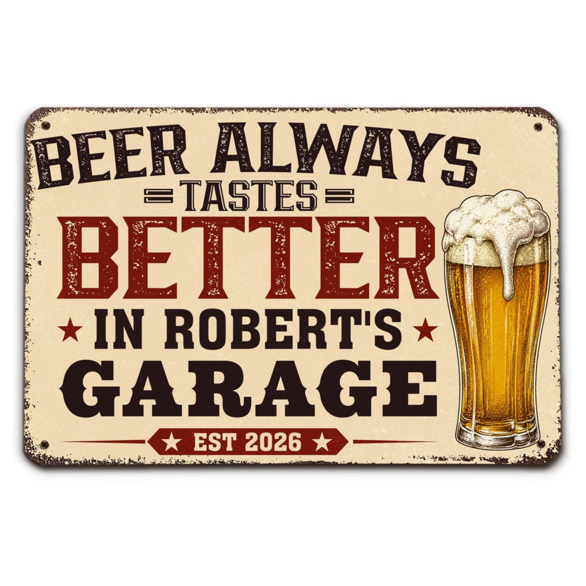 Custom Home & Wall Decor, Birthday & Christmas Gift • Relax Unwind Drink Beer - Personalized Metal Sign