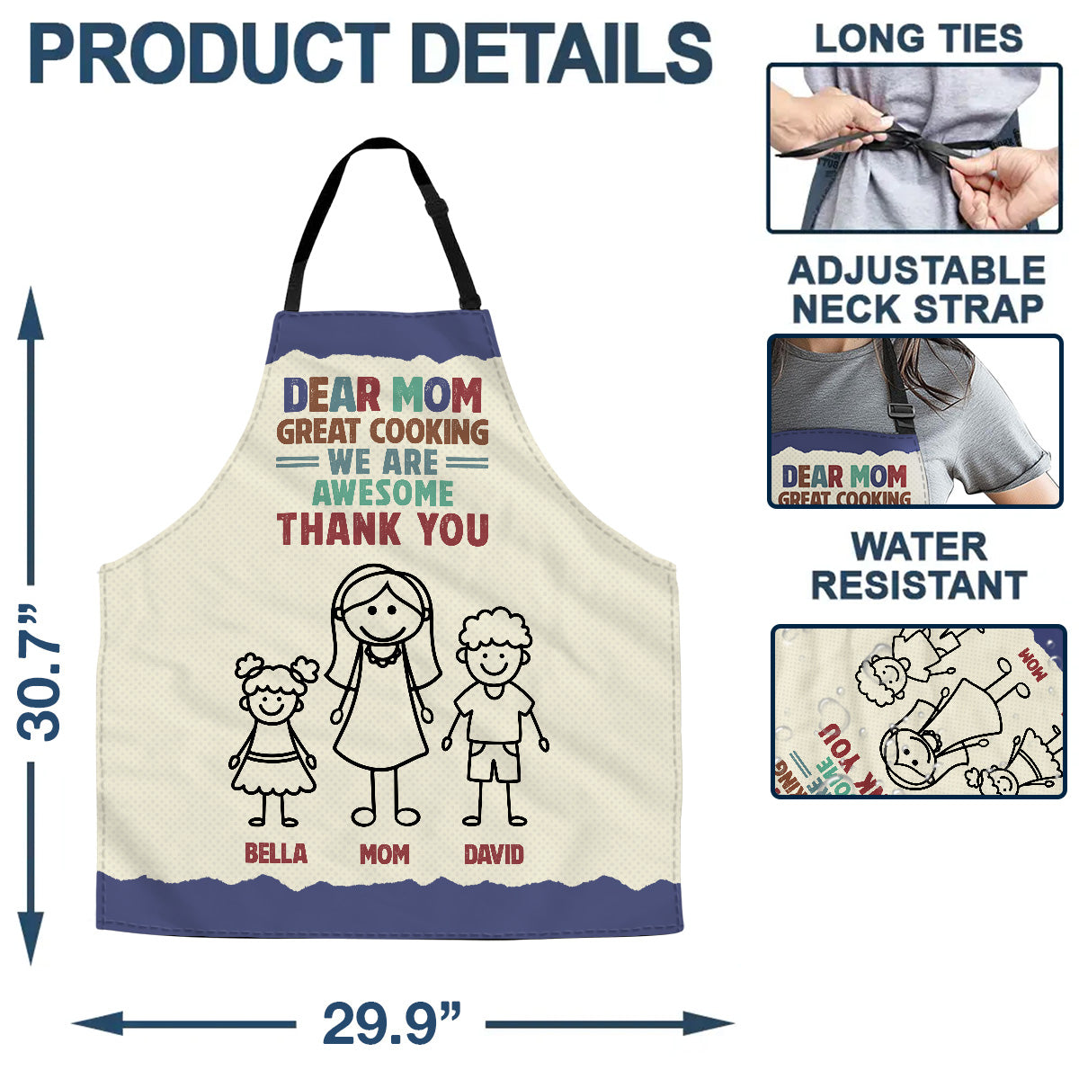 Great Cooking Mom - Personalized Apron