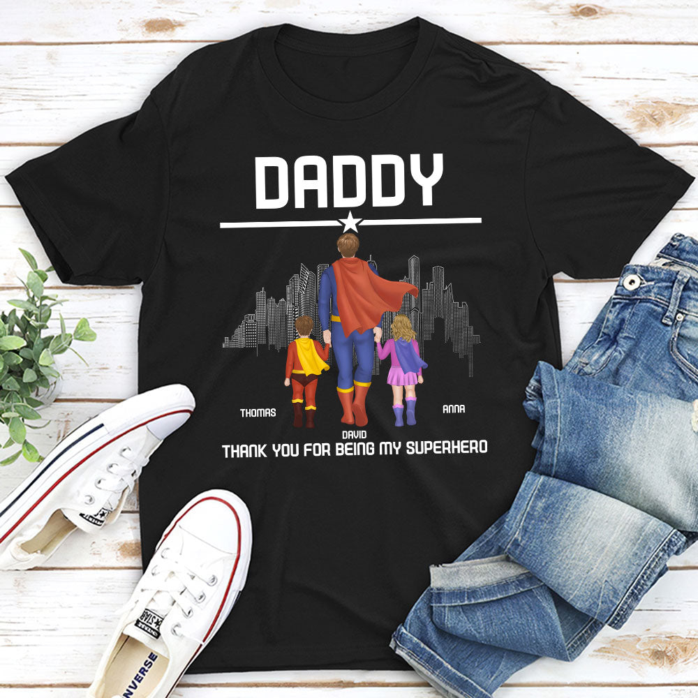 Custom Father's Day, Special Gift for Dad & Grandpa • Superhero Dad - Personalized Shirt