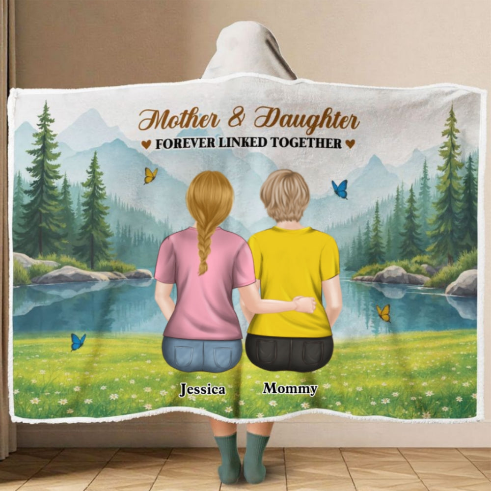 Forever Linked Together - Personalized Hooded Blanket