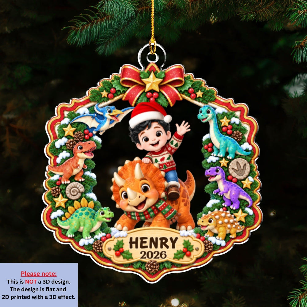 Custom Family Ornament, Christmas Gift for Family Members •  My Little World - Personalized Acrylic Ornament