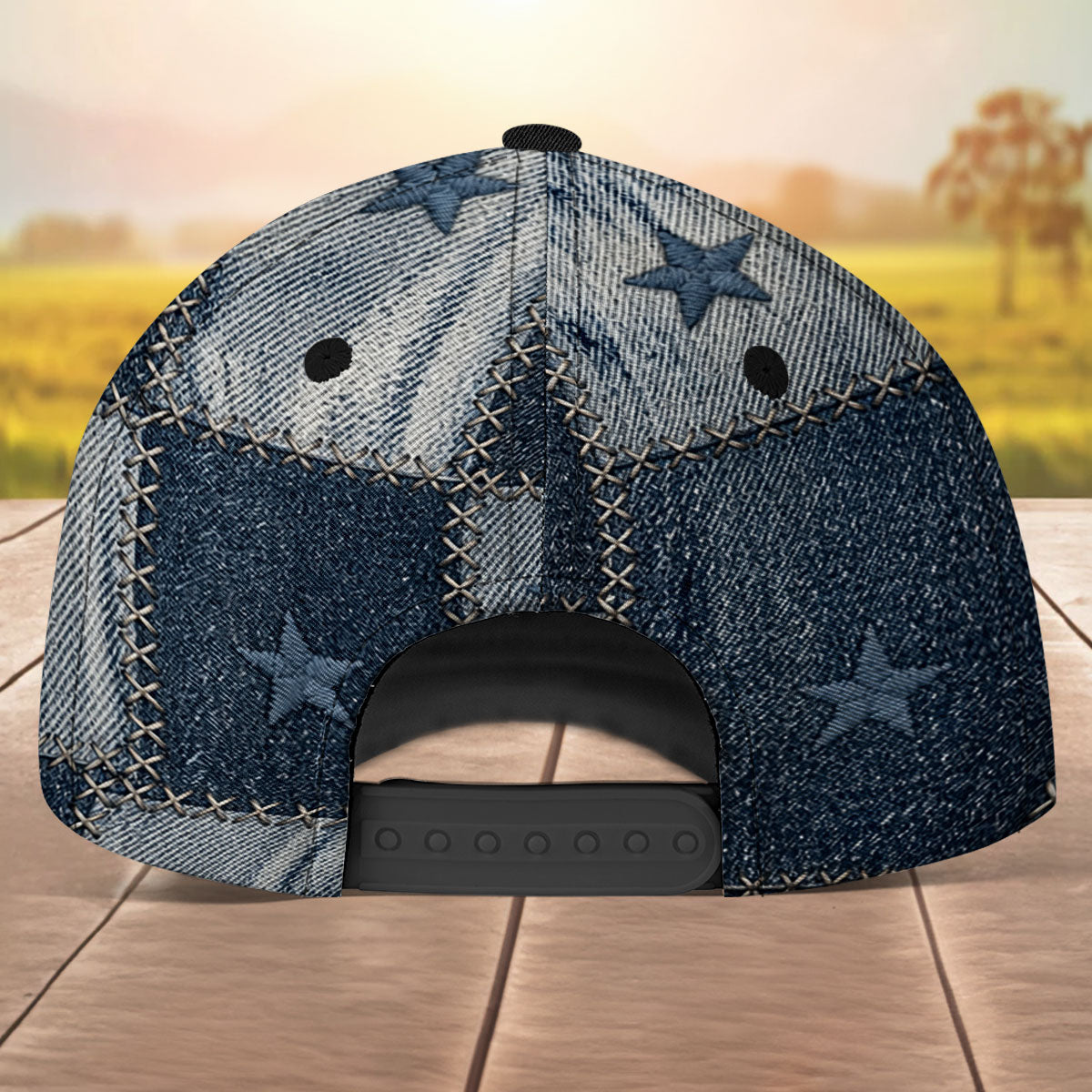 First Dad Now Papa American Flag - Personalized Classic Cap