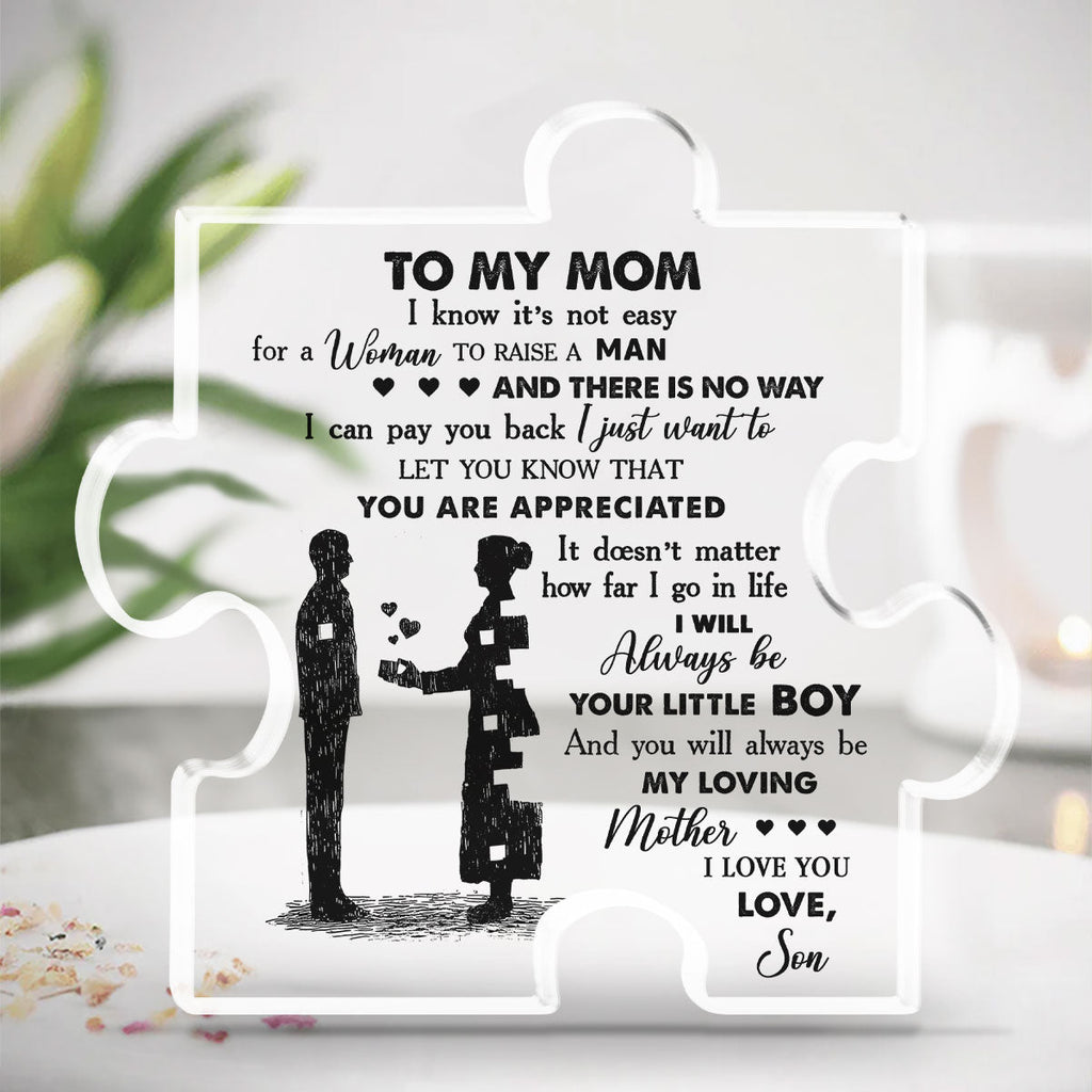 Custom Decor for Mom, Special Gift for Mother • Son To Mom - Personalized Acrylic Plaque