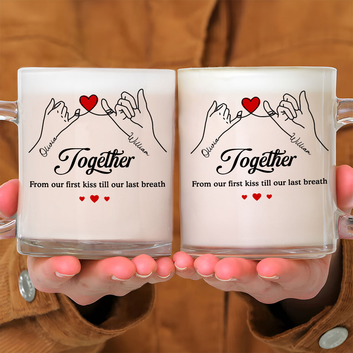 Custom Anniversary Keepsake Gifts For Couple • I Love You Forever - Personalized Glass Mug