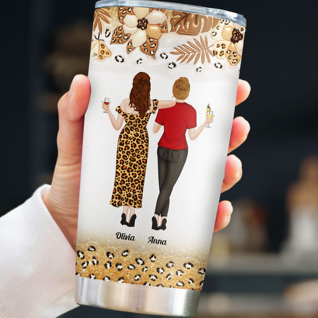 Custom Christmas Birthday Gifts For Best Friend • I Laugh Harder Because Of You - Personalized 3D Inflated Effect Tumbler