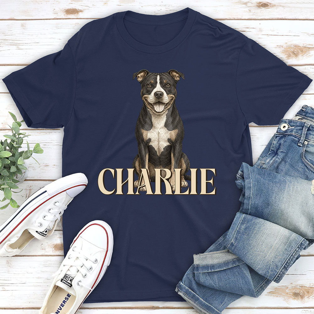 Custom Christmas & Birthday Keepsake Gift • Realistic Dog Dad - Personalized Shirt - Sweatshirt