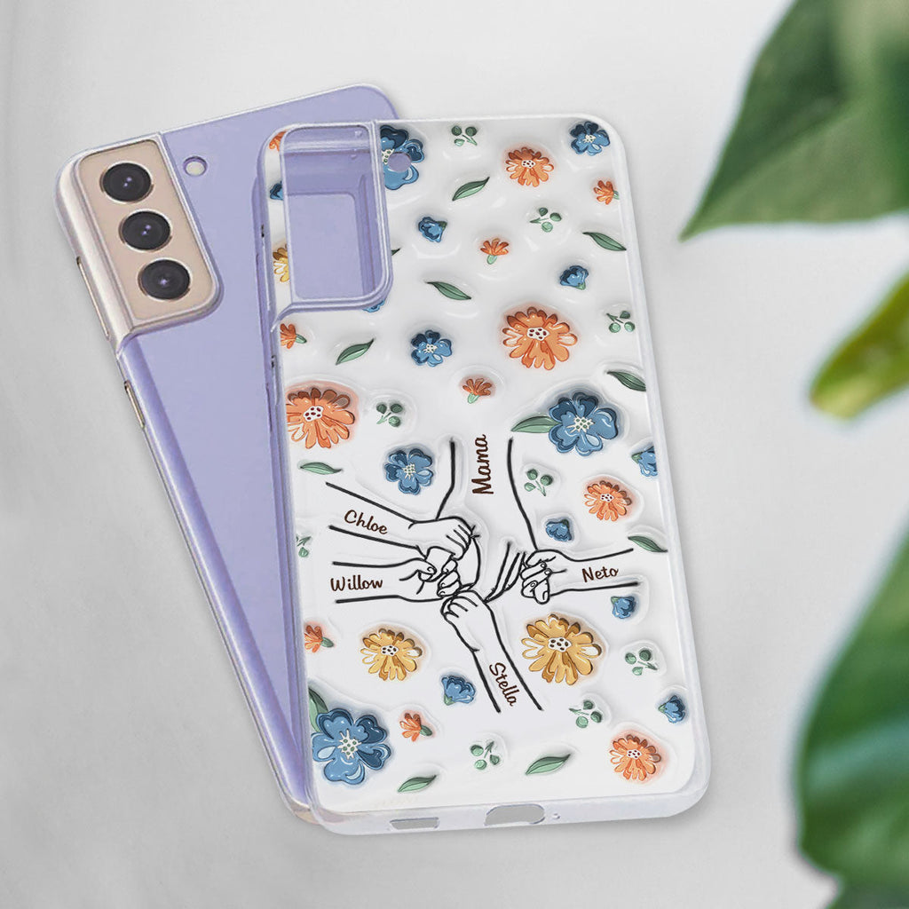 Mom Hold My Heart - Personalized 3D Inflated Effect Phone Case