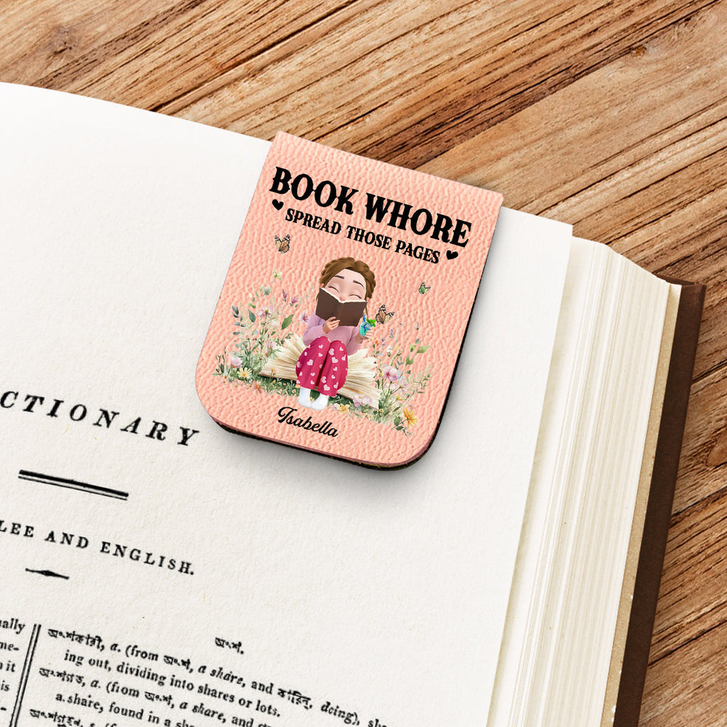 Pages Beg To Be Spread - Personalized Leather Bookmark