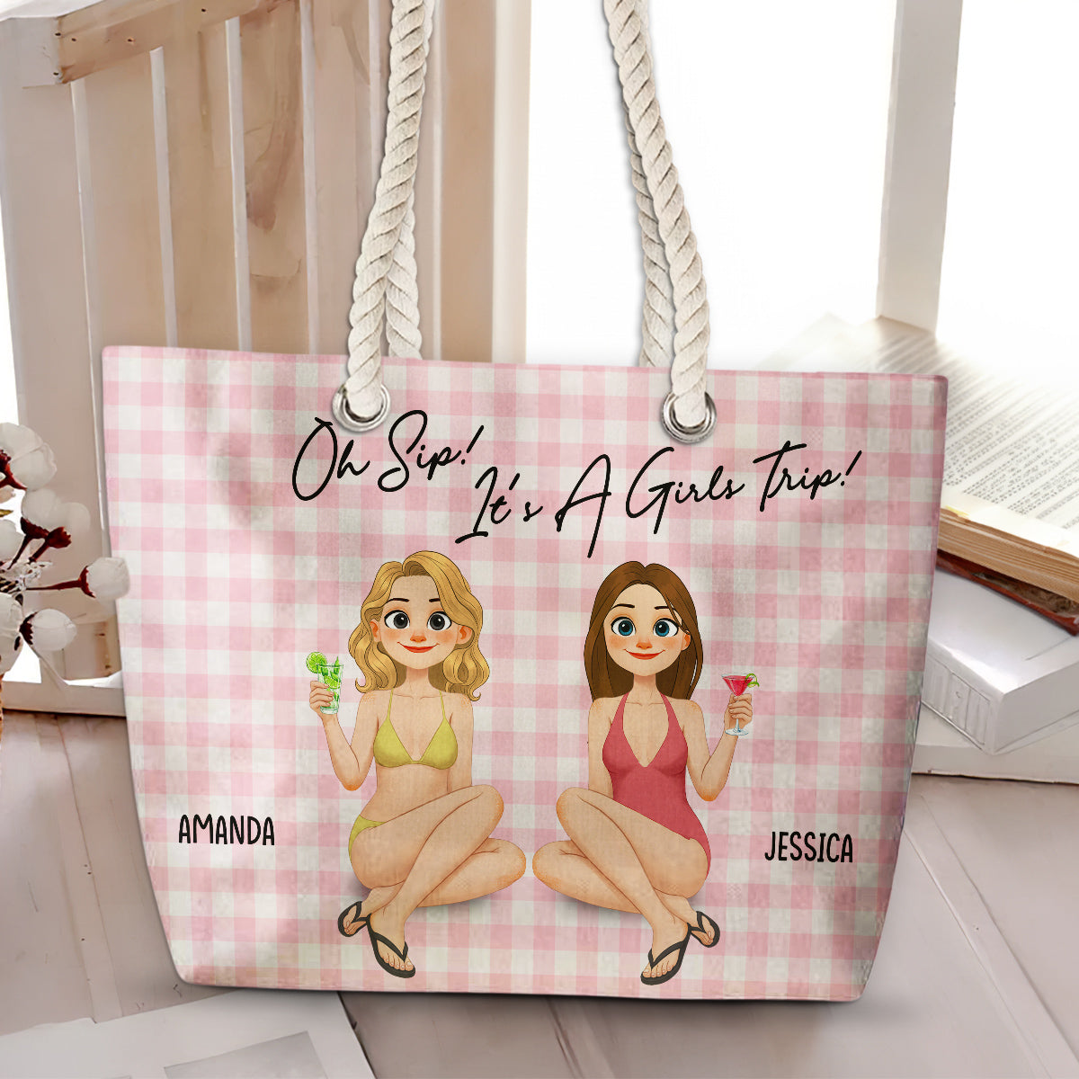 It Is A Girls Trip - Personalized Beach Bag