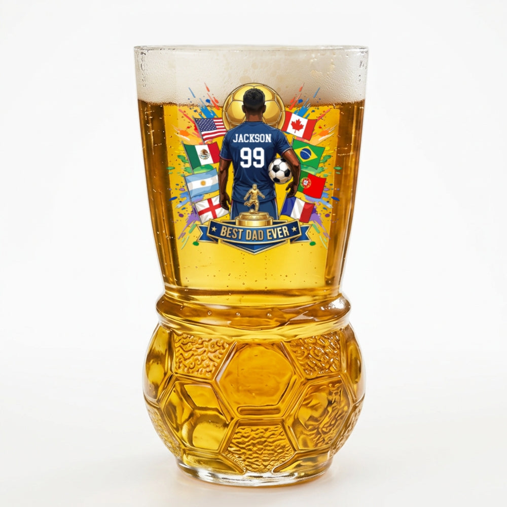 My Football Hero - Personalized Football Beer Glass