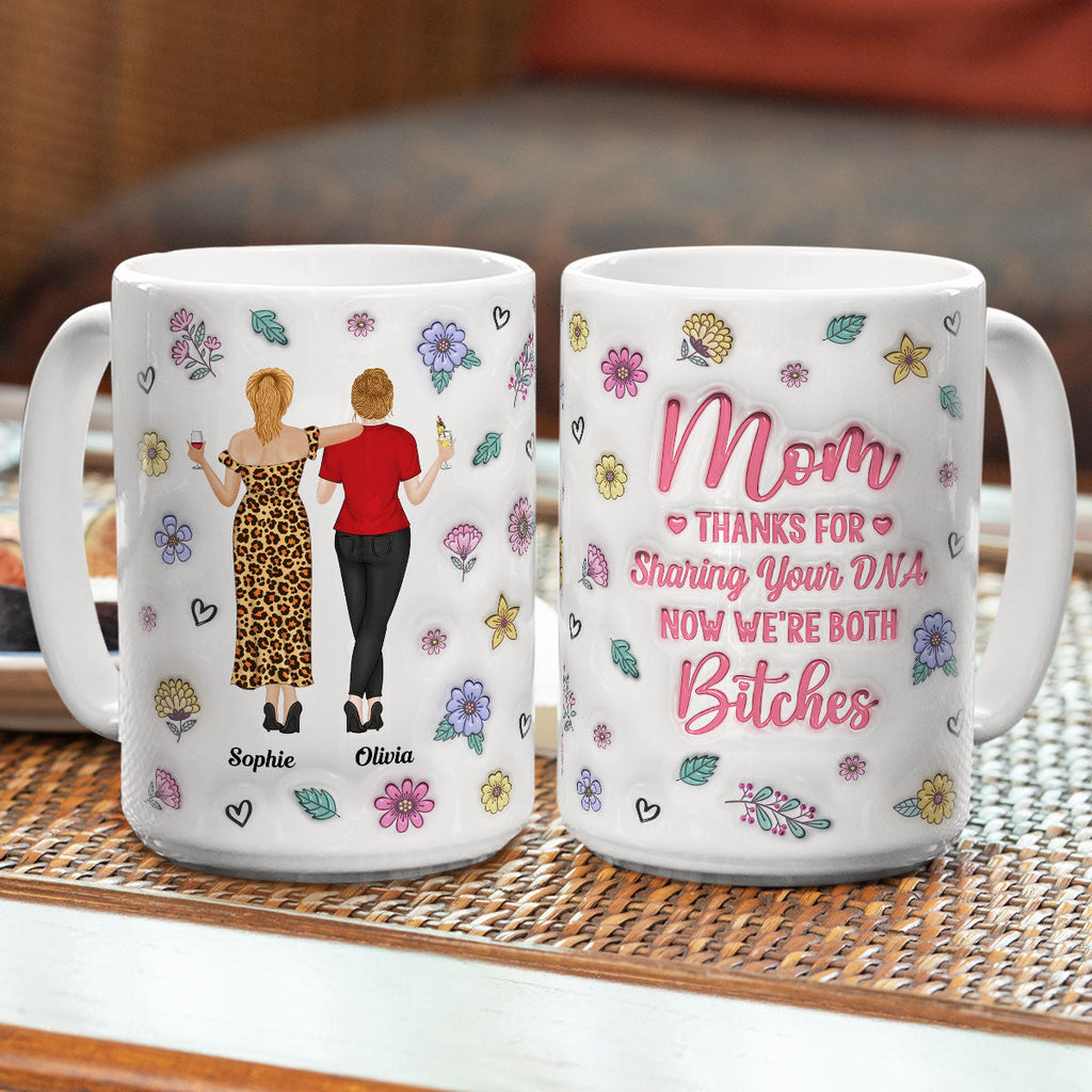 Custom Mother's Day Gift for Mom & Grandma • Funny For Mom - Personalized 3D Inflated Effect Mug