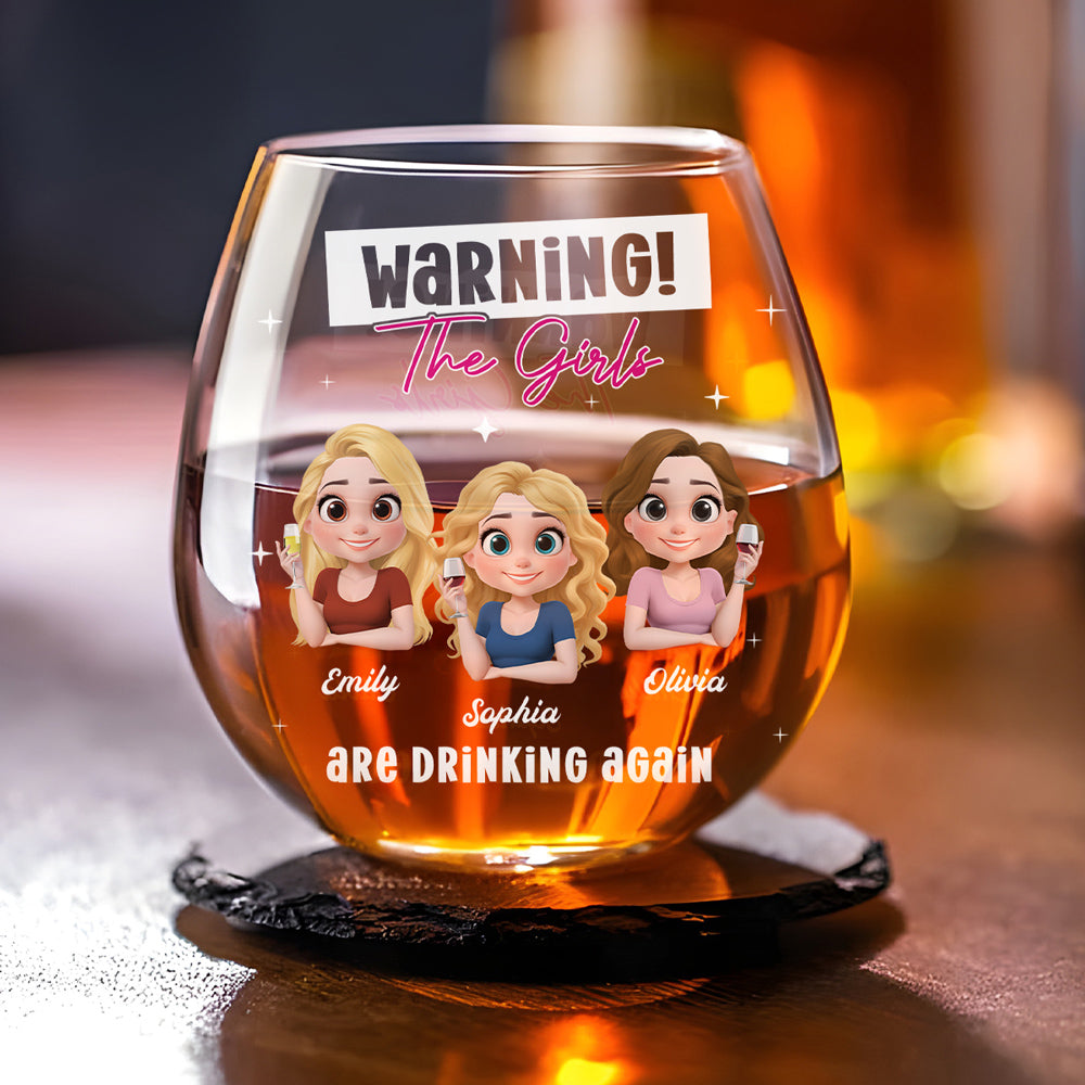 Drinking Alert - Personalized Wine Glass