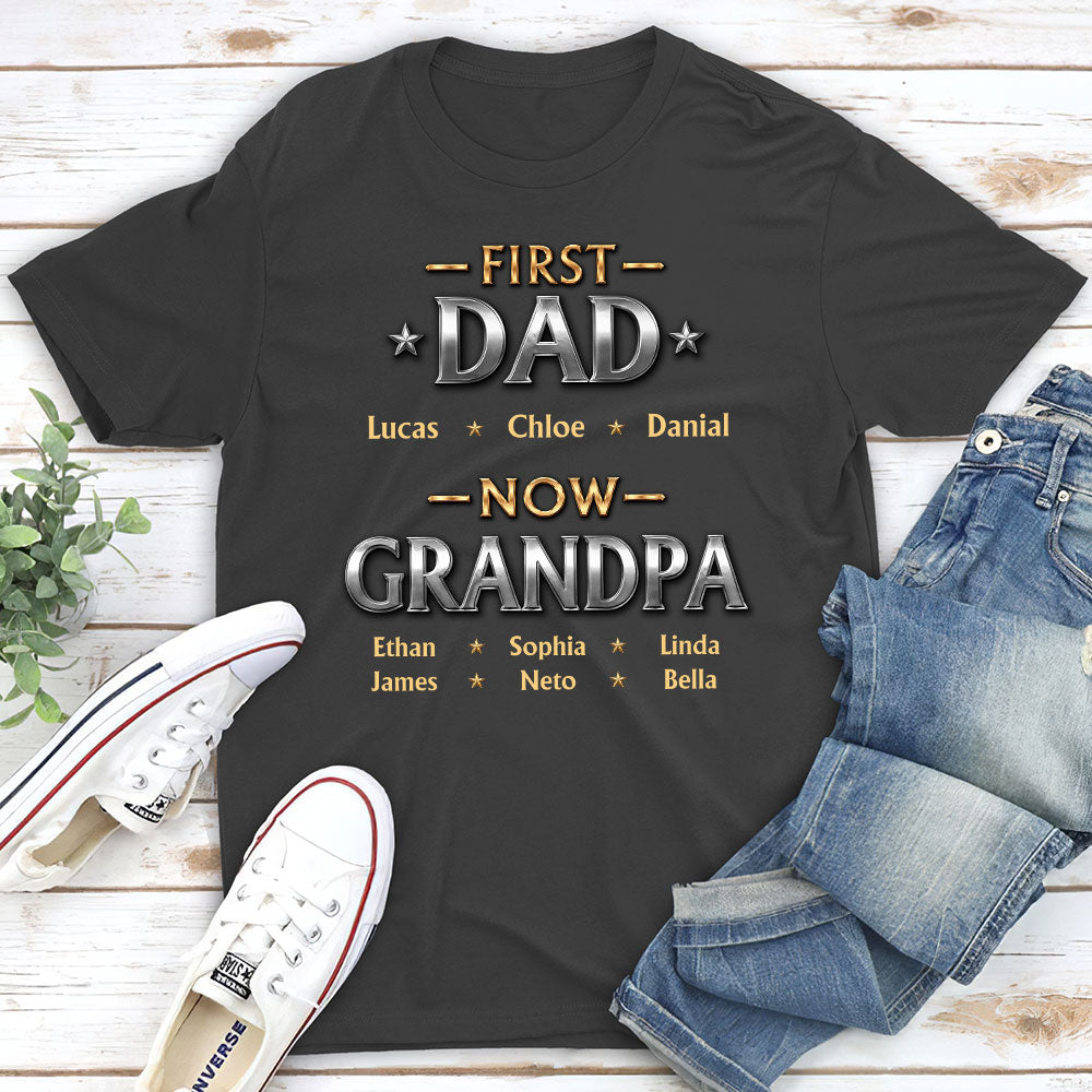 Custom Father's Day, Special Gift for Dad & Grandpa • Living The Best Title - Personalized Shirt