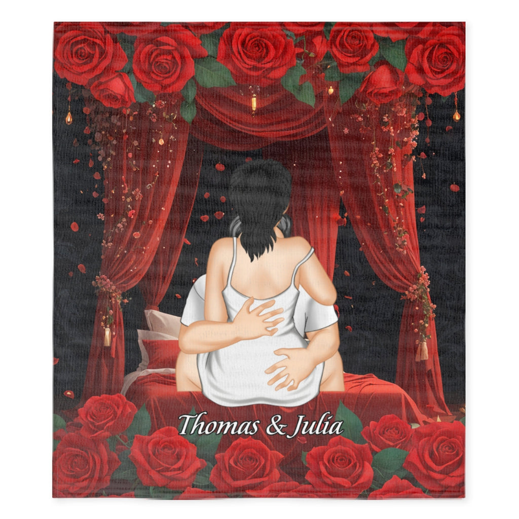 Romantic Blanket Couple - Personalized Fleece Blanket